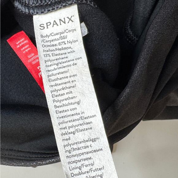 Spanx Spanxshape Faux Leather Like Pull On Leggings Black Pants Women’s Large - Picture 10 of 11